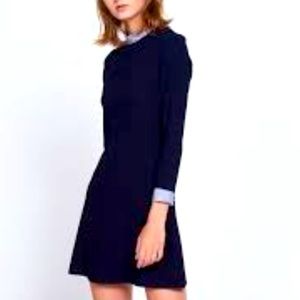 NWT Gigi Striped-Trim Fit & Flare Dress